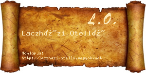 Laczházi Otelló névjegykártya